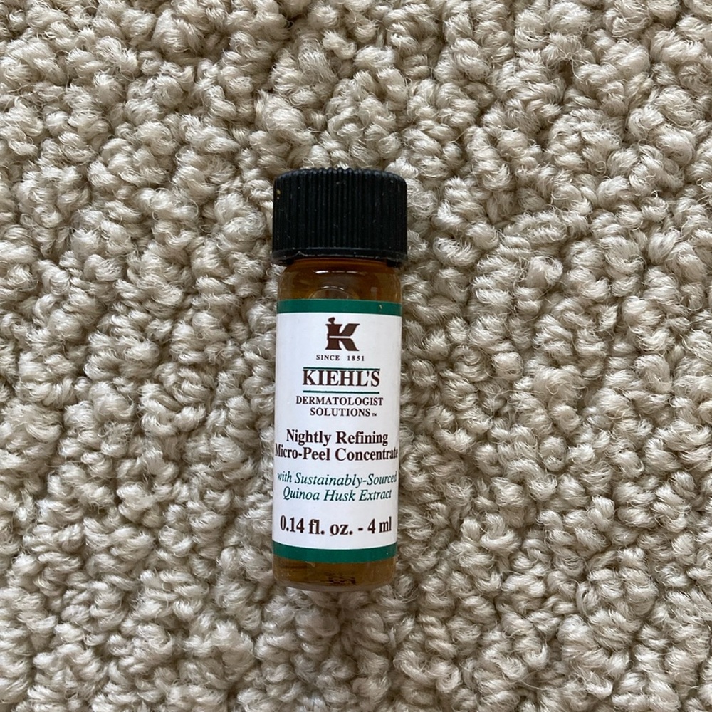 Kiehl’s Nightly Refining Micro Peel Concentrate 0.14 fl oz 4 mL Exfoliating Mini